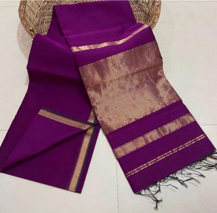 Magenta handloom silk saree