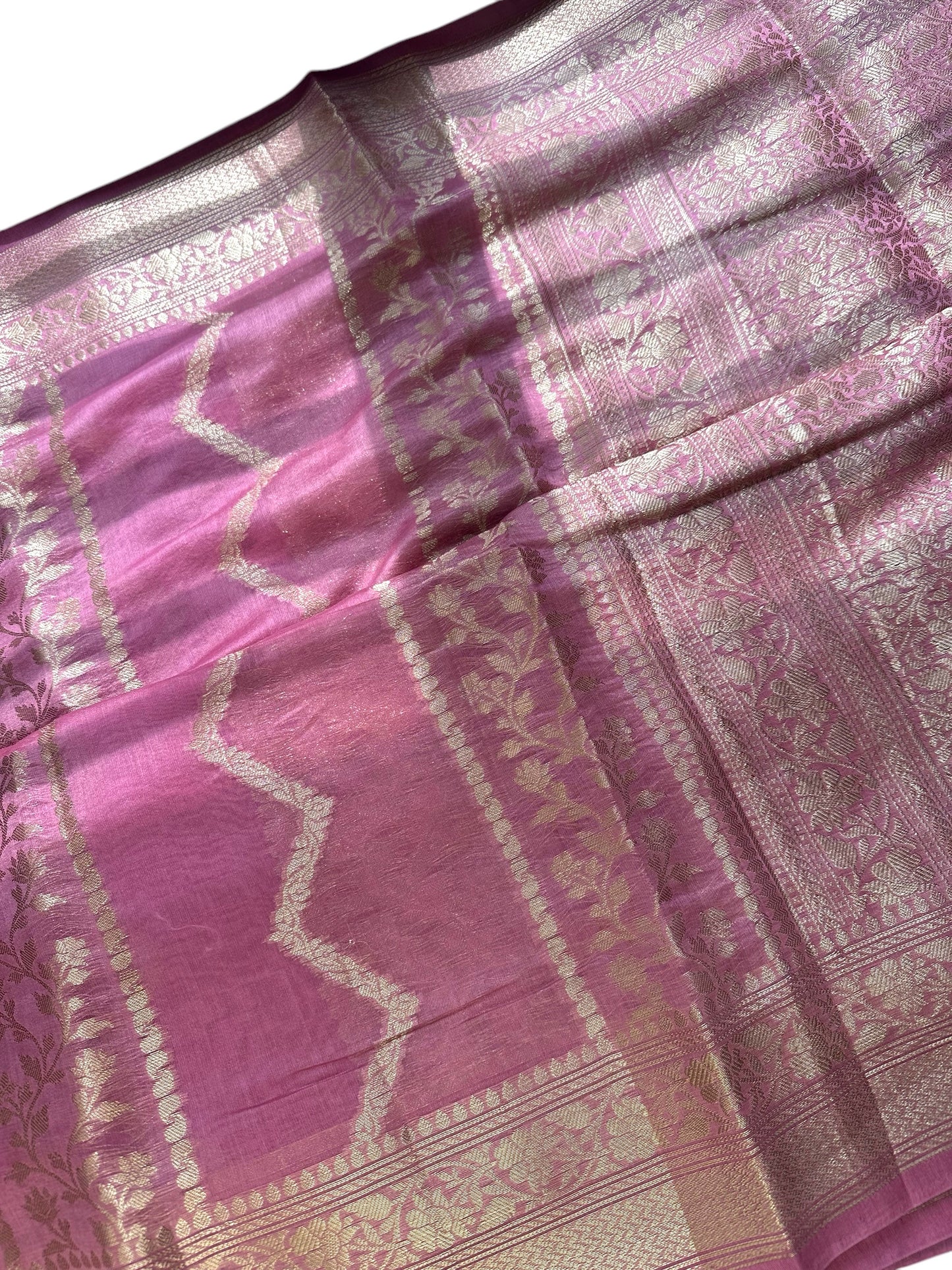 Pink Chanderi cotton silk