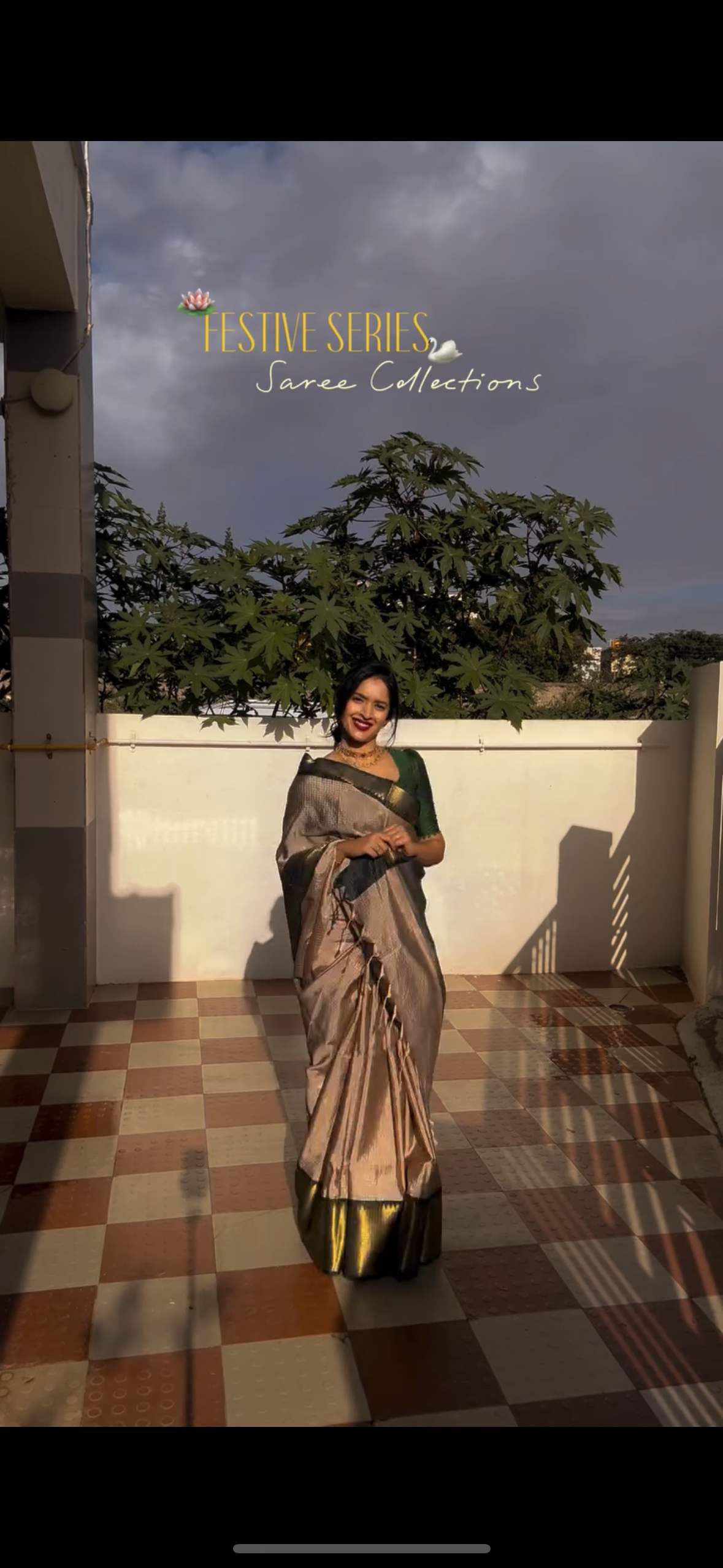 Green semi silk saree