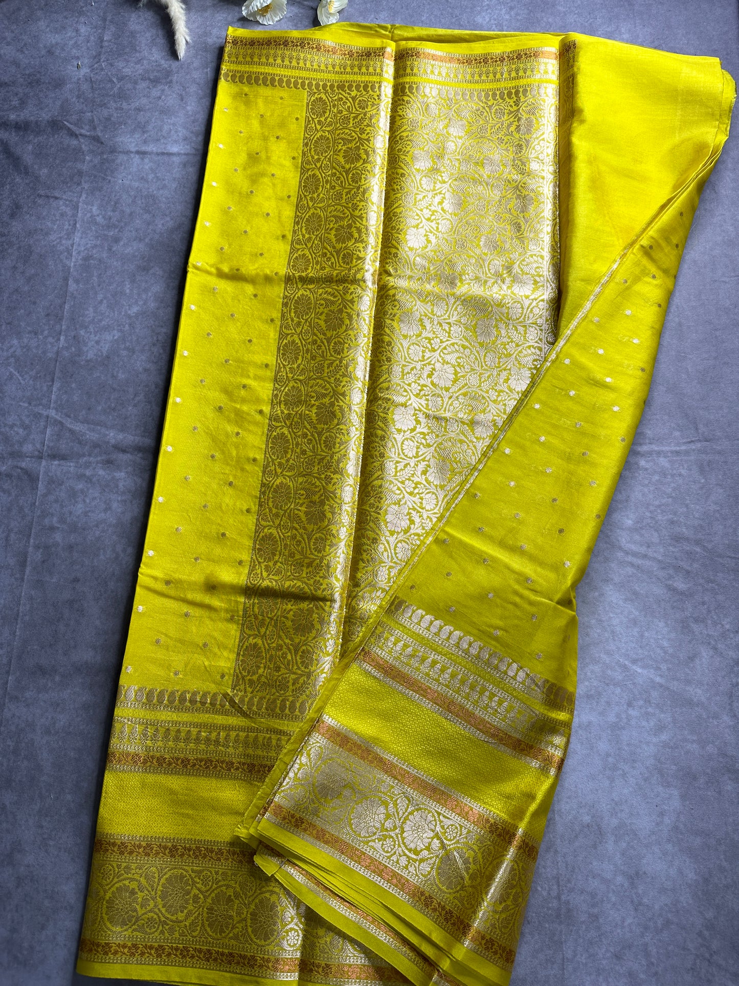 Yellow Soft Georgette saree