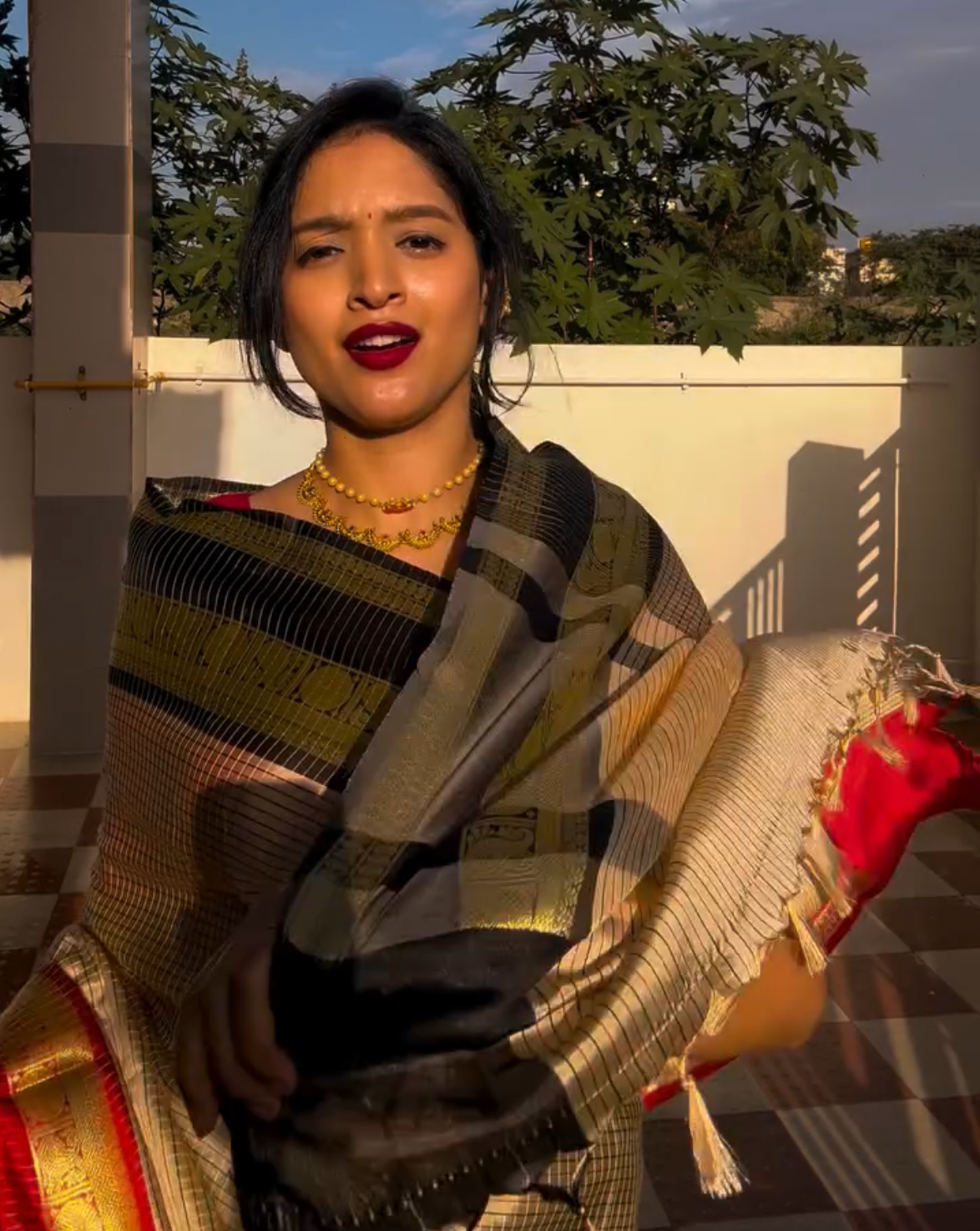 Grey with contrast border semi silk saree