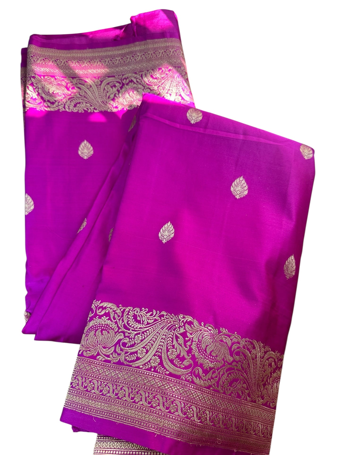 Dark Pink Pure mashru silk saree