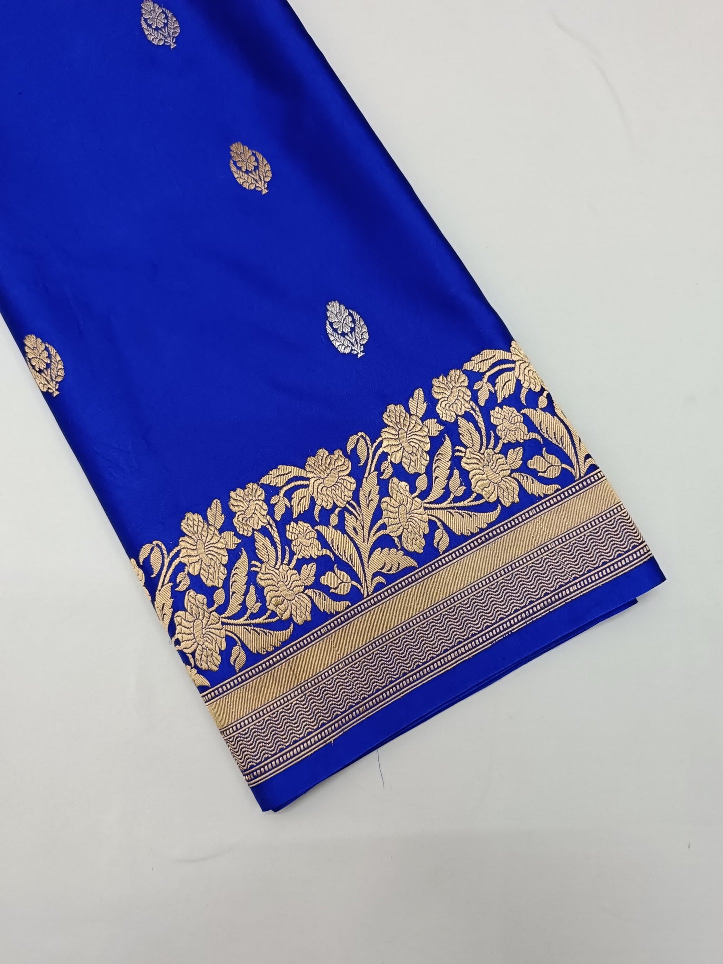 Blue Pure mashru silk saree