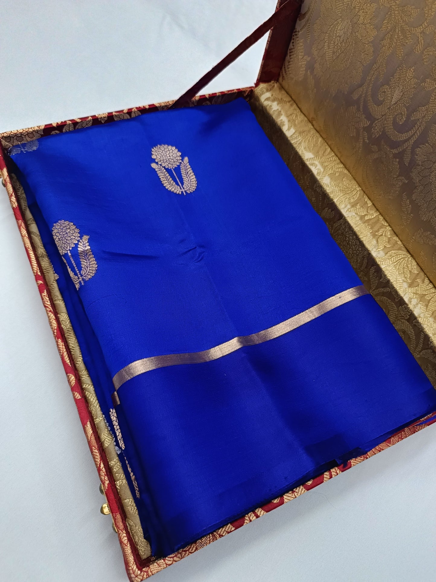 Blue raw mango saree