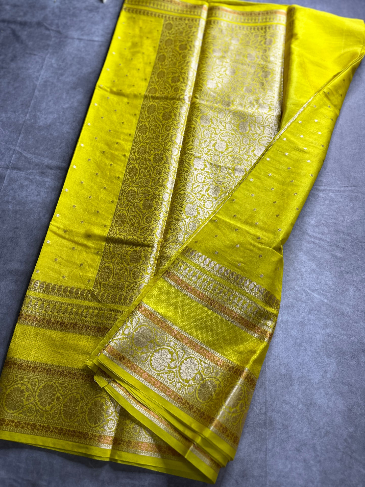 Yellow Soft Georgette saree