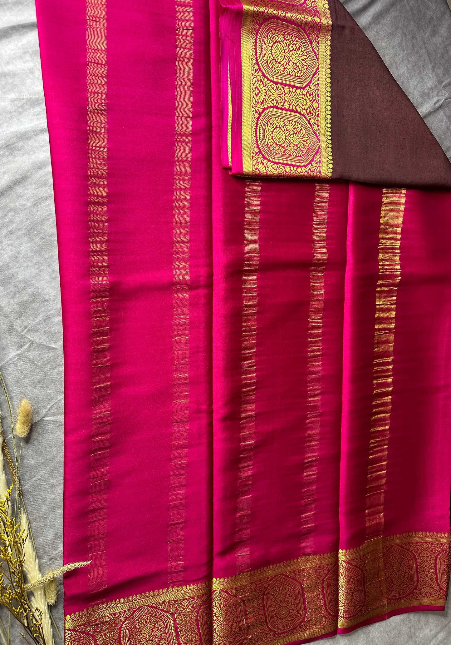 PLAIN BORDER PURE CREPE SAREE