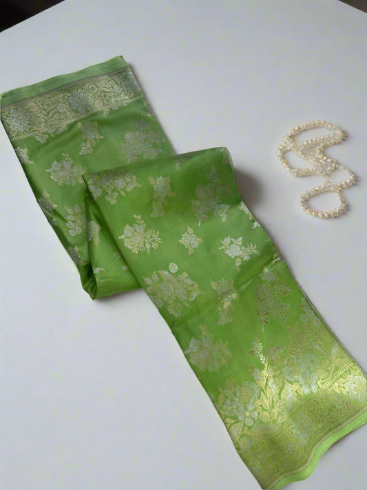 Pista green- Katan by Katan silk saree