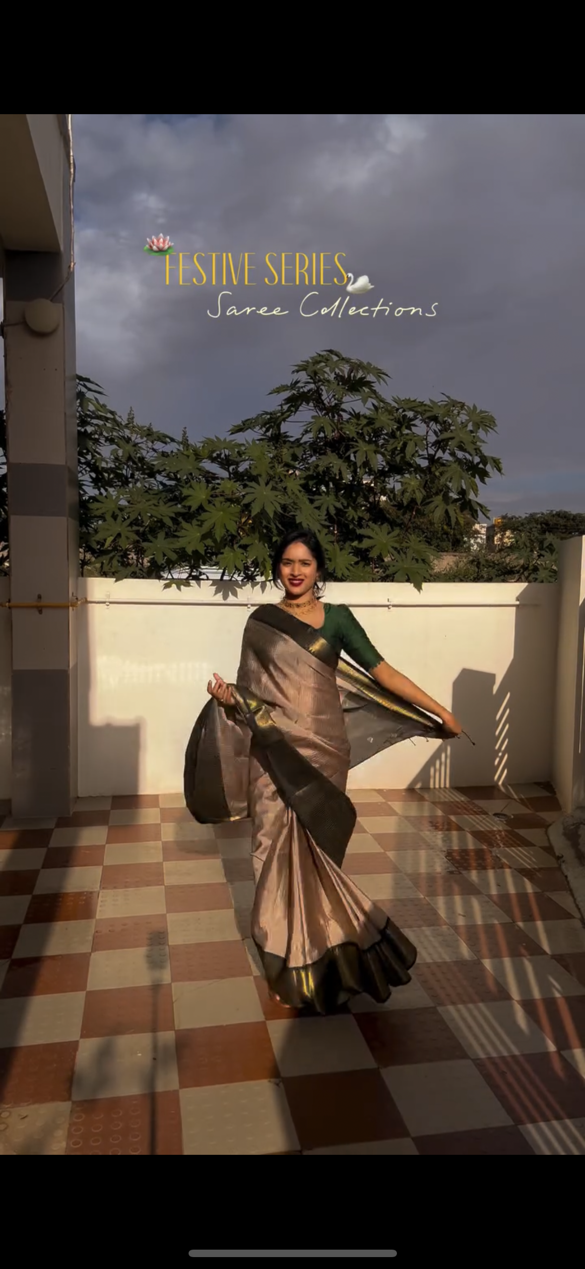 Green semi silk saree
