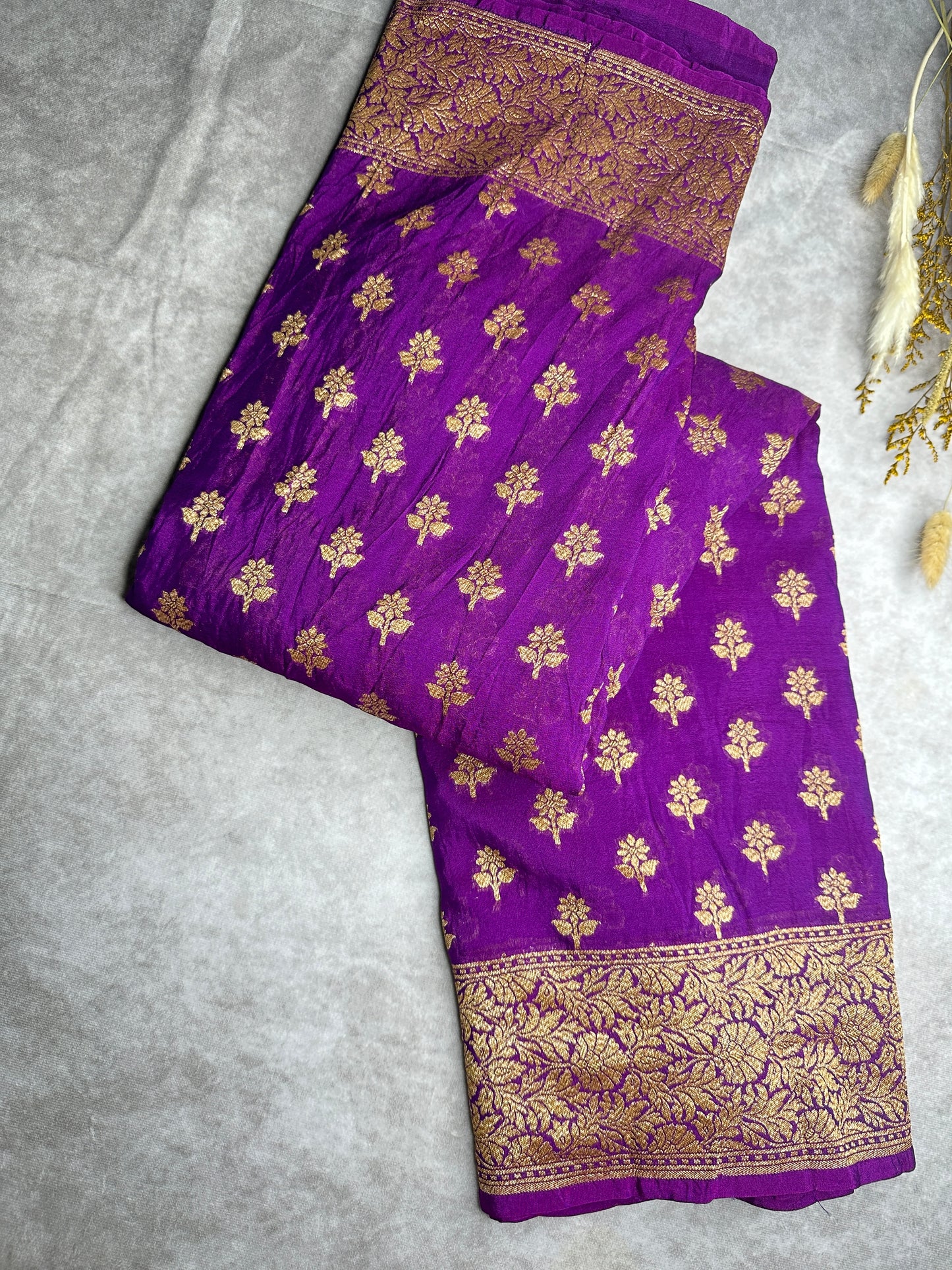 Violet art khaddi Georgette