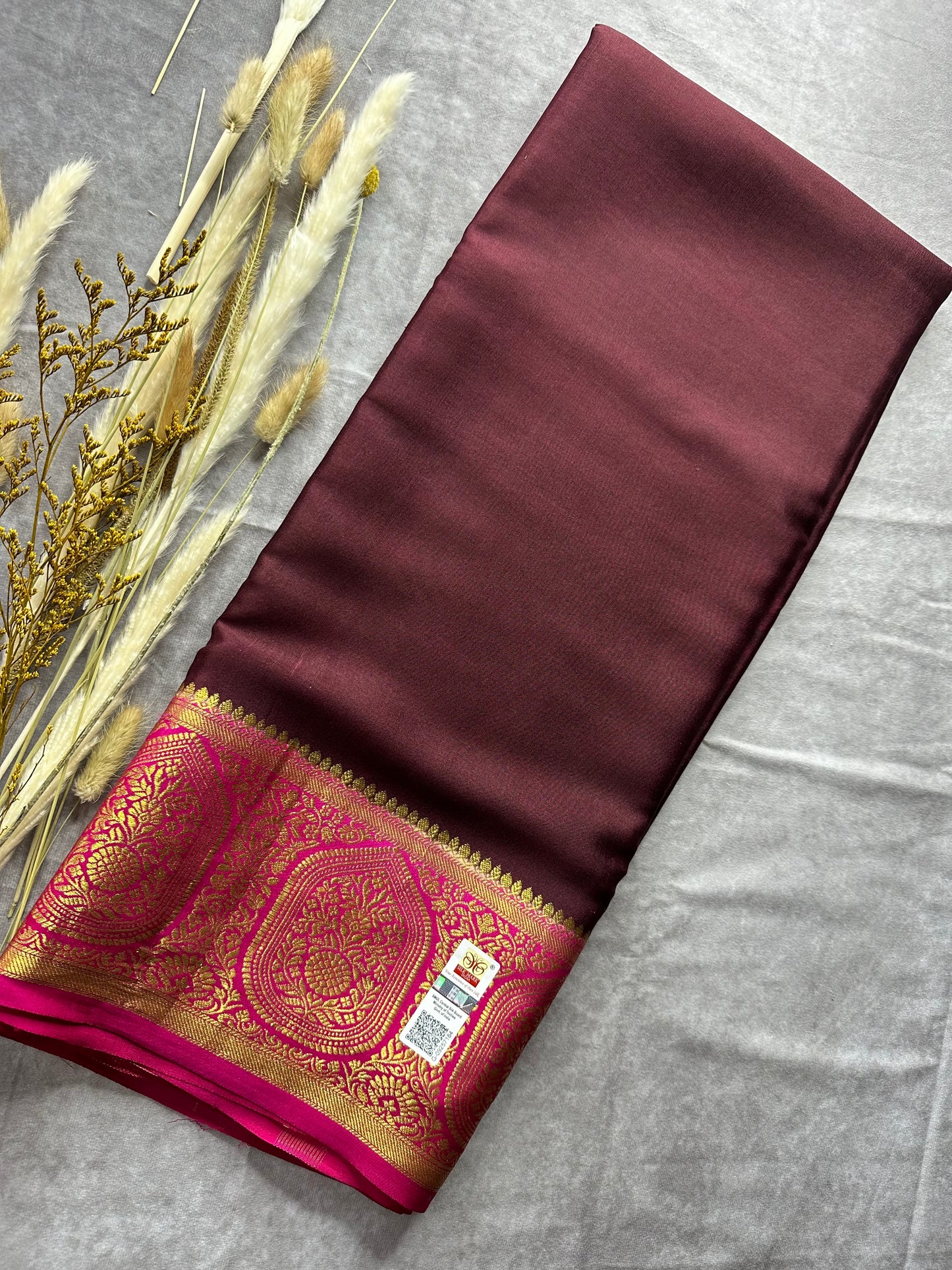 PLAIN BORDER PURE CREPE SAREE