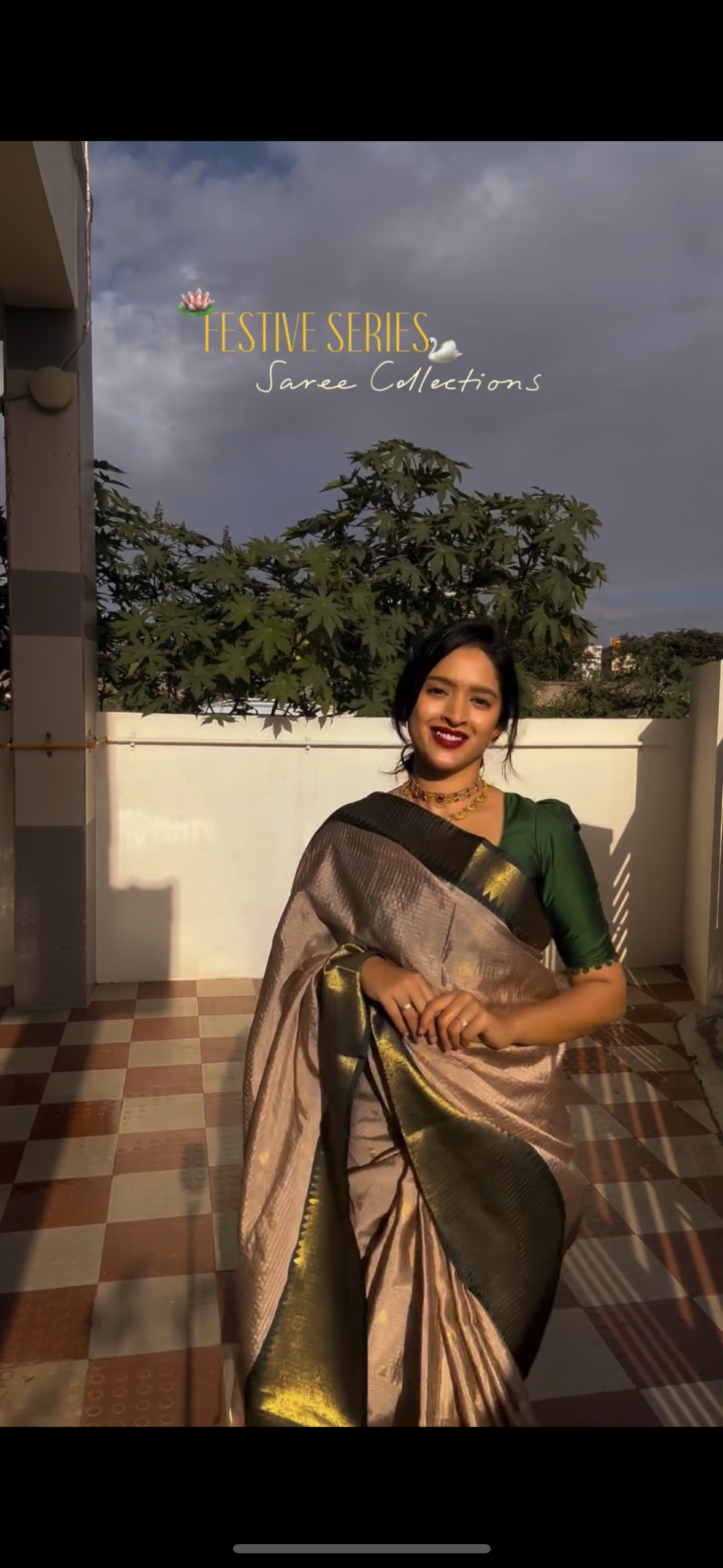 Green semi silk saree