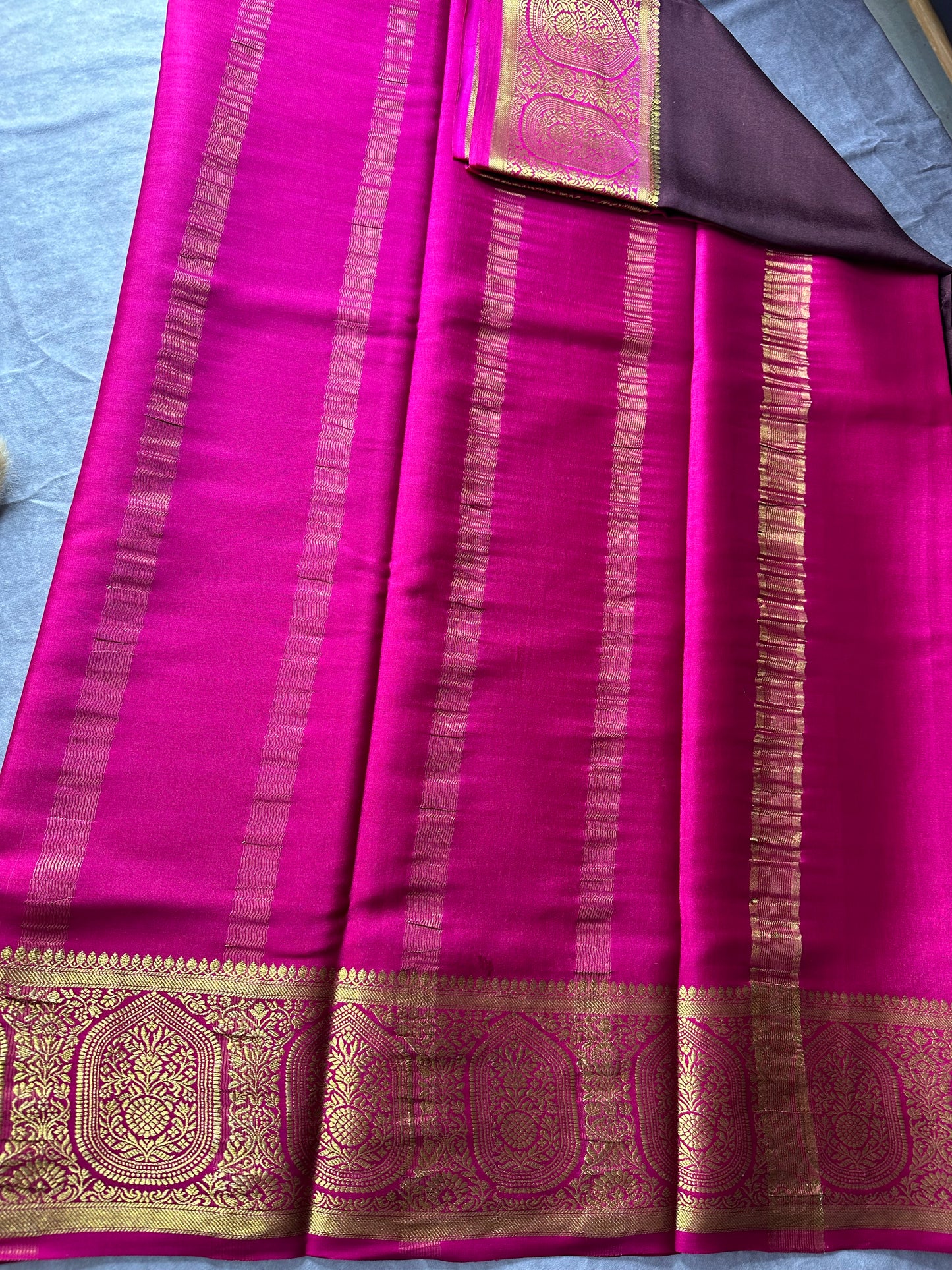 PLAIN BORDER PURE CREPE SAREE