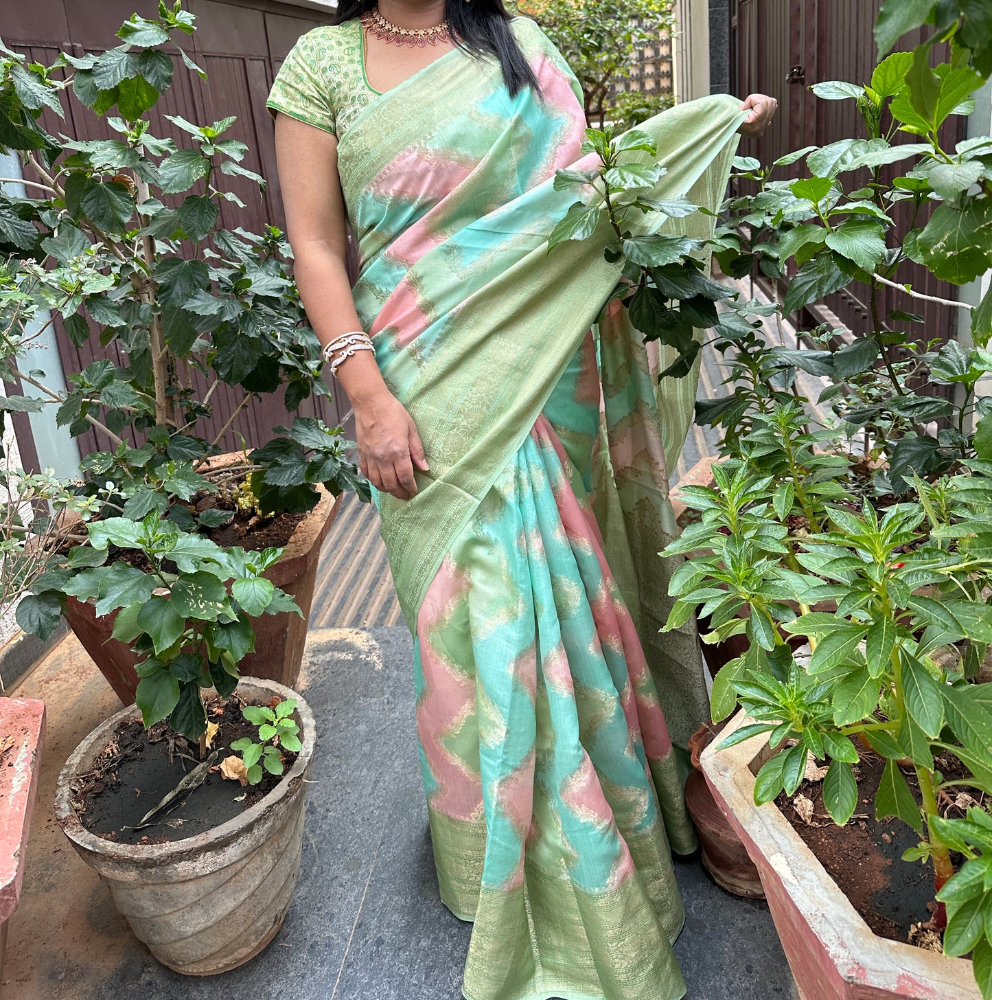 Rangkat pure chiniya silk saree