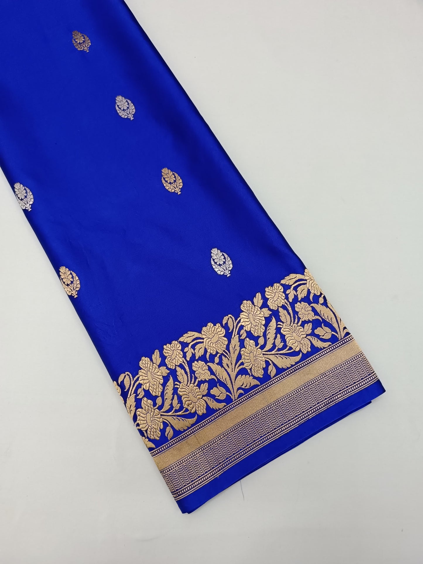 Blue Pure mashru silk saree