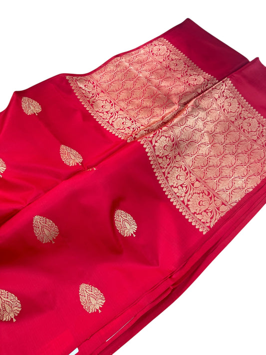 Red pure Banarasi silk saree