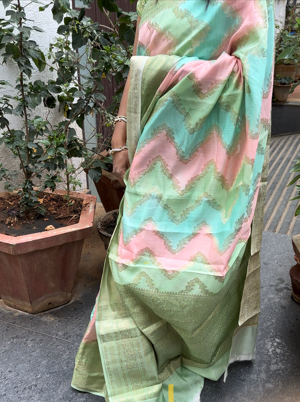 Rangkat pure chiniya silk saree