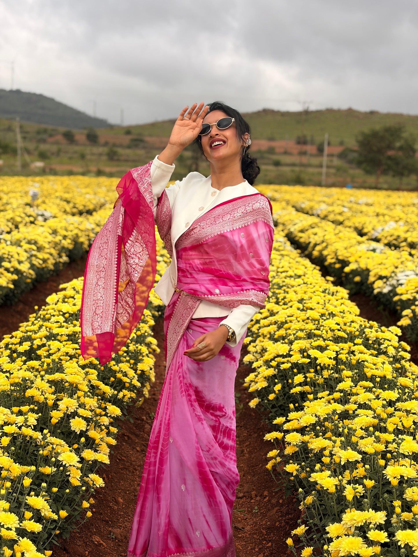 Pink Pop Saree