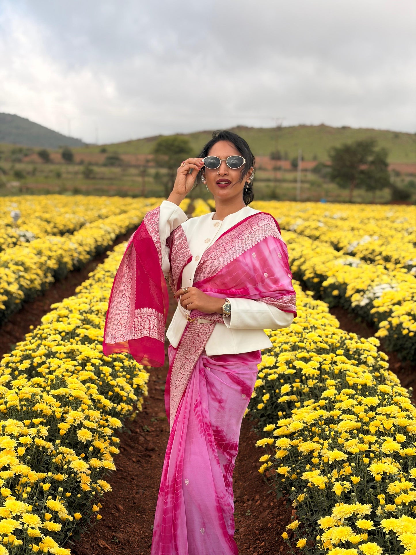 Pink Pop Saree
