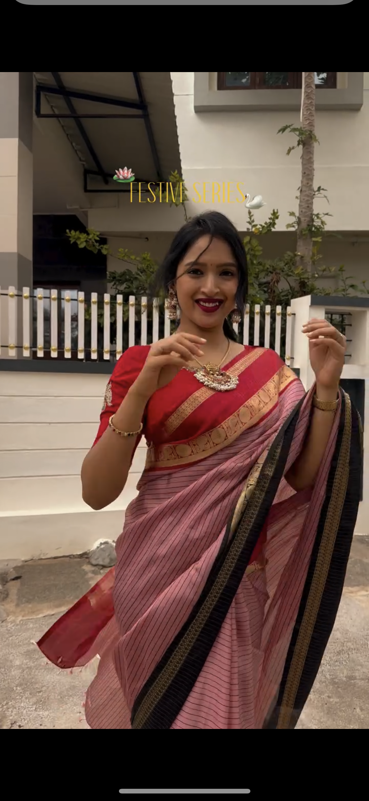 pink semi silk saree- preorder only