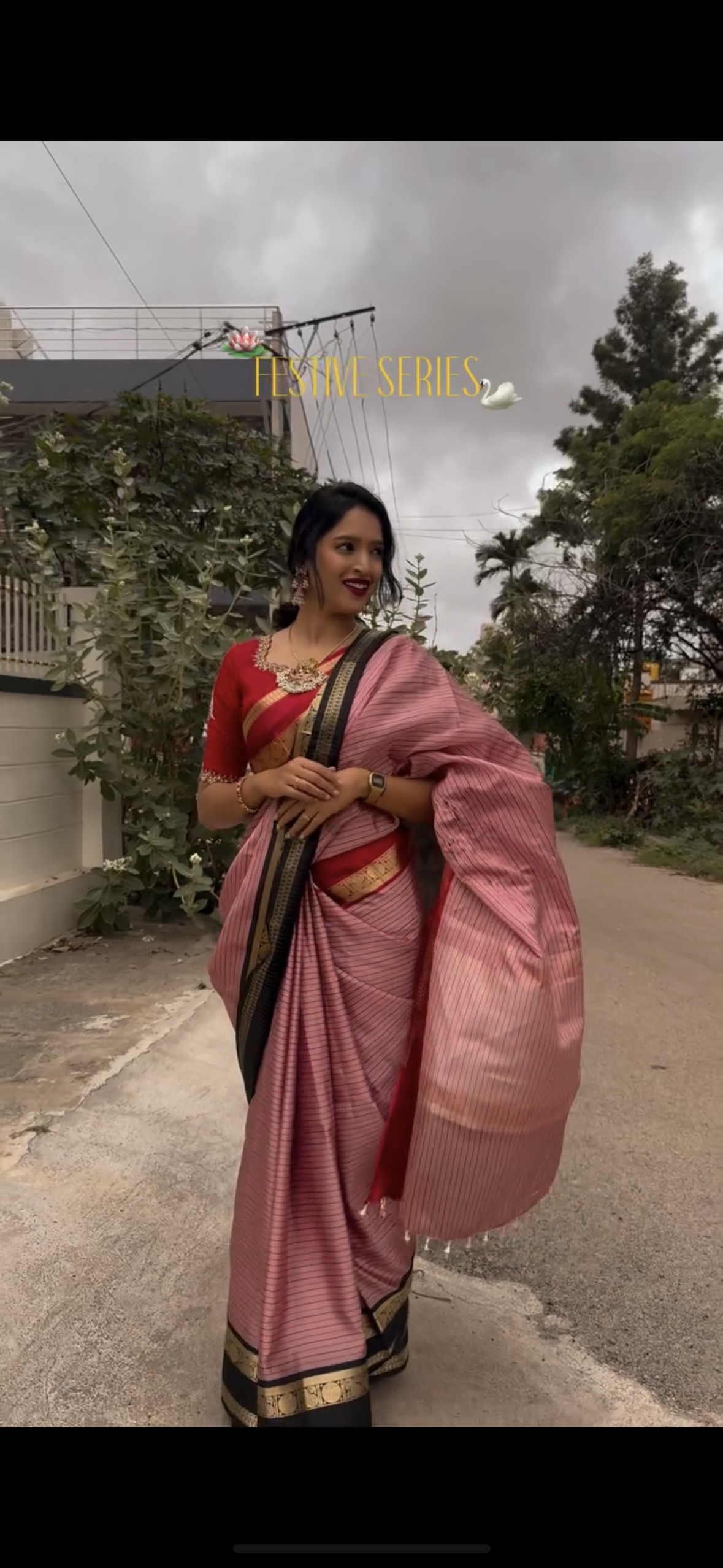 pink semi silk saree- preorder only