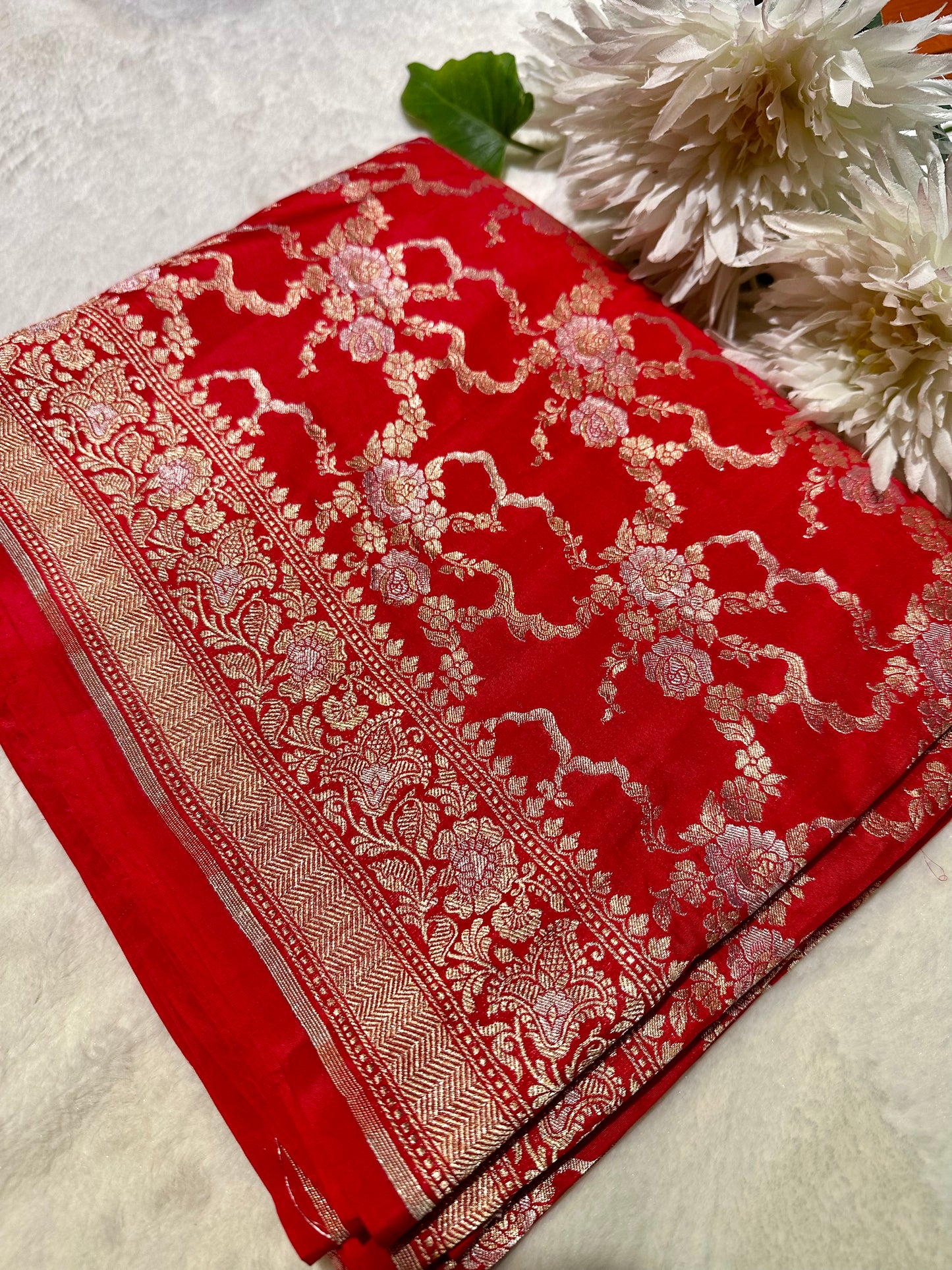 RED KATAN BY KATAN PURE SILK SAREE