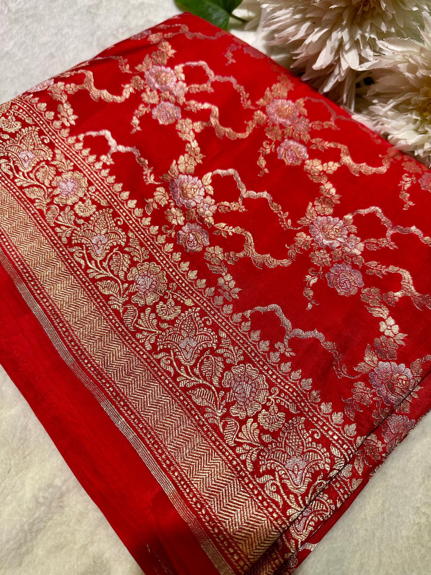 RED KATAN BY KATAN PURE SILK SAREE