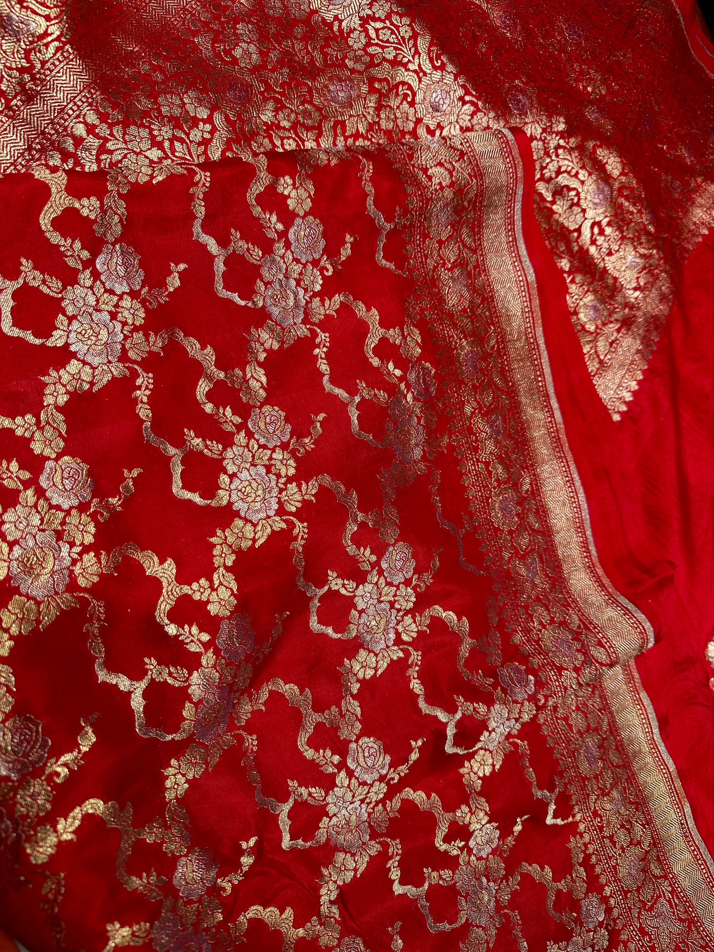 RED KATAN BY KATAN PURE SILK SAREE