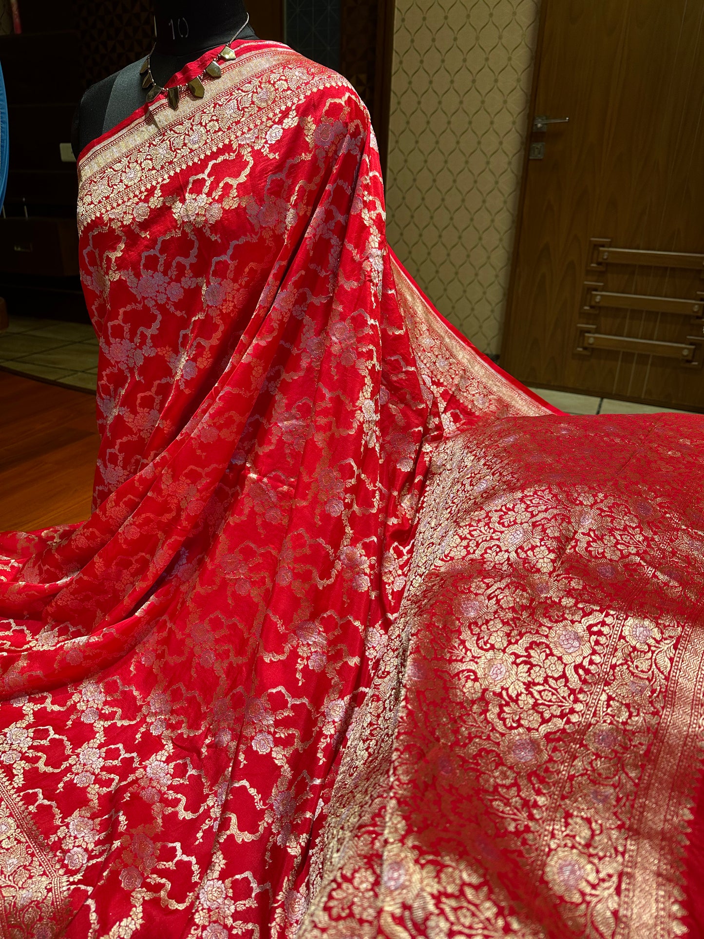 RED KATAN BY KATAN PURE SILK SAREE