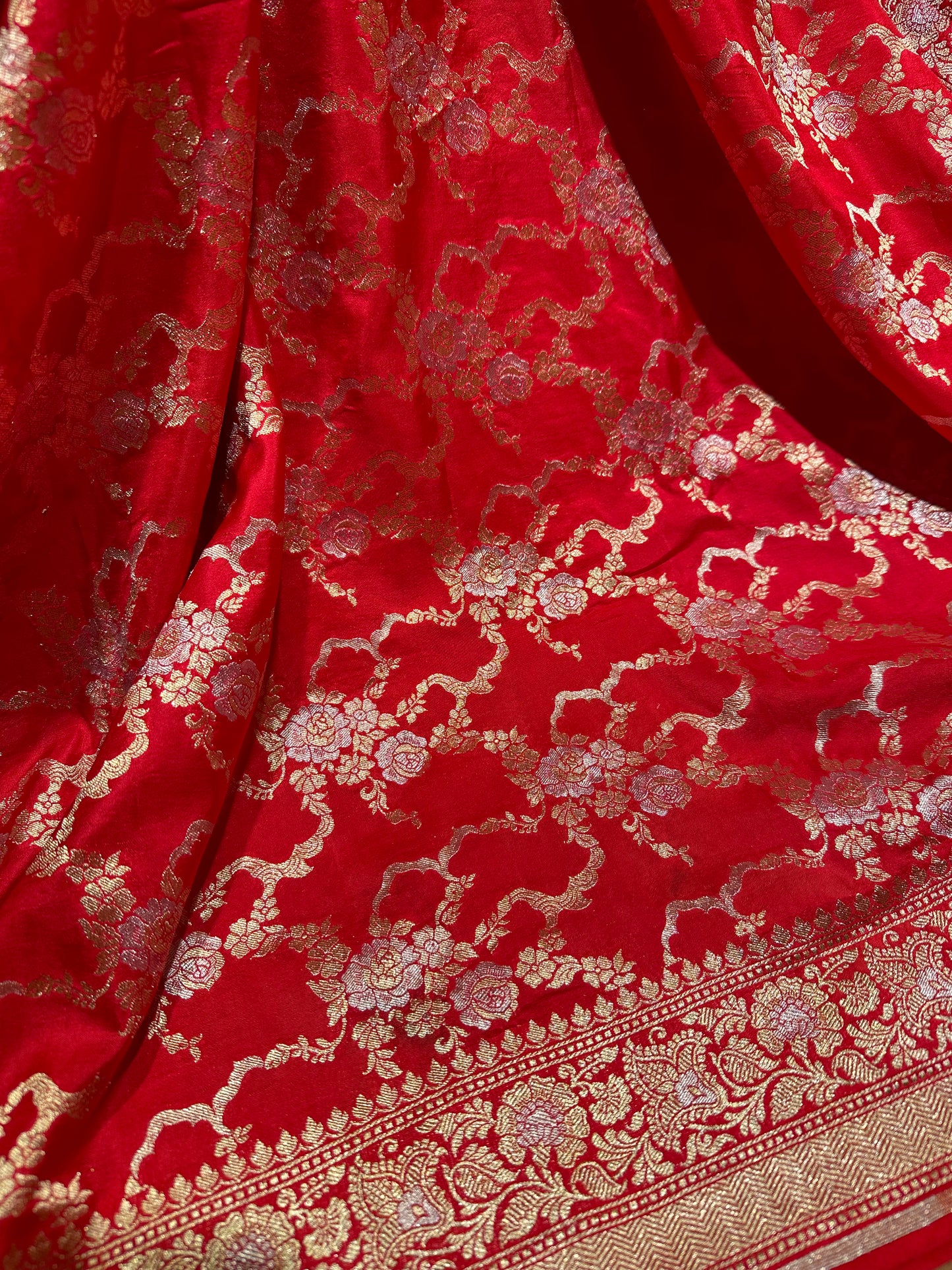 RED KATAN BY KATAN PURE SILK SAREE