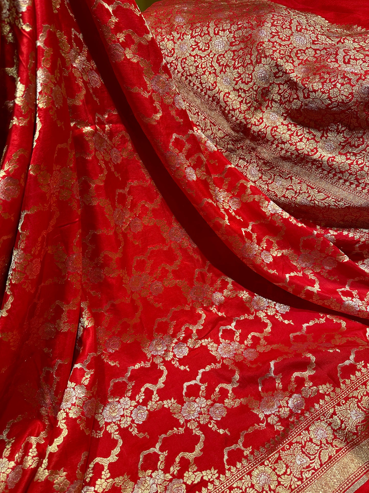 RED KATAN BY KATAN PURE SILK SAREE