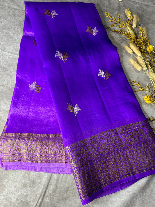 PURPLE 0-100 ORGANZA HANDLOOM