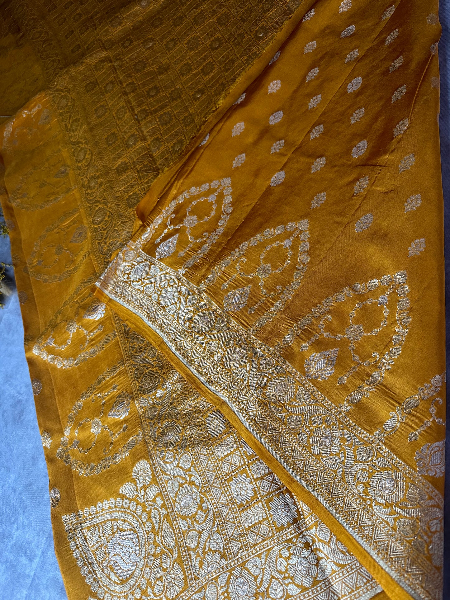 MUSTARD YELLOW  - KATAN BY KATAN PURE SILK SAREE