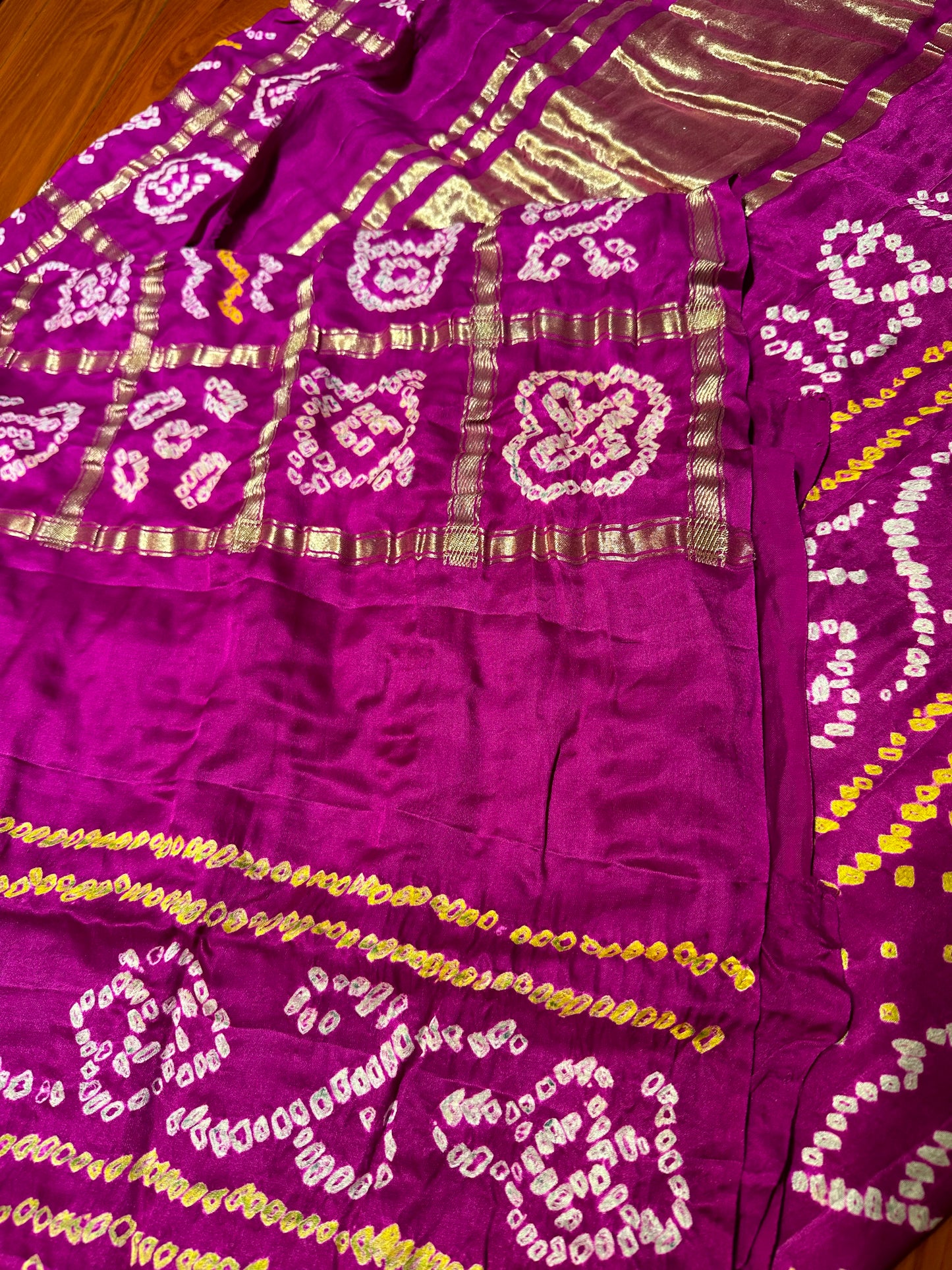 PURPLE PURE GAJJI GHARCHOLA SAREE