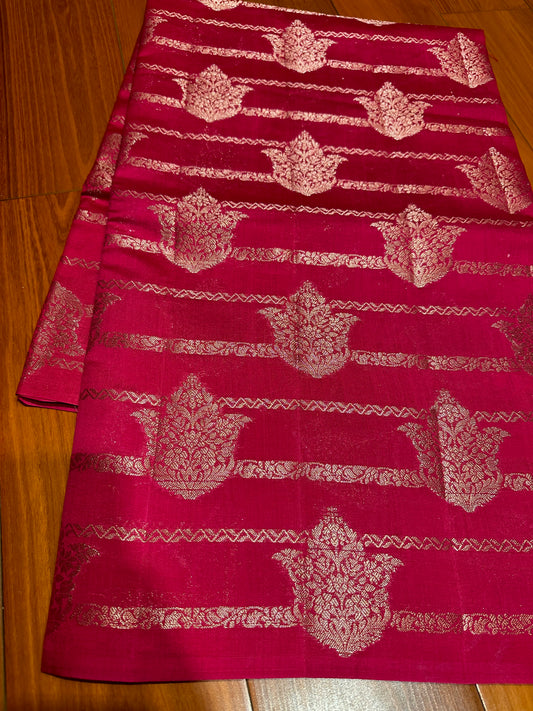 PINK PURE CHINIYA SILK SAREE